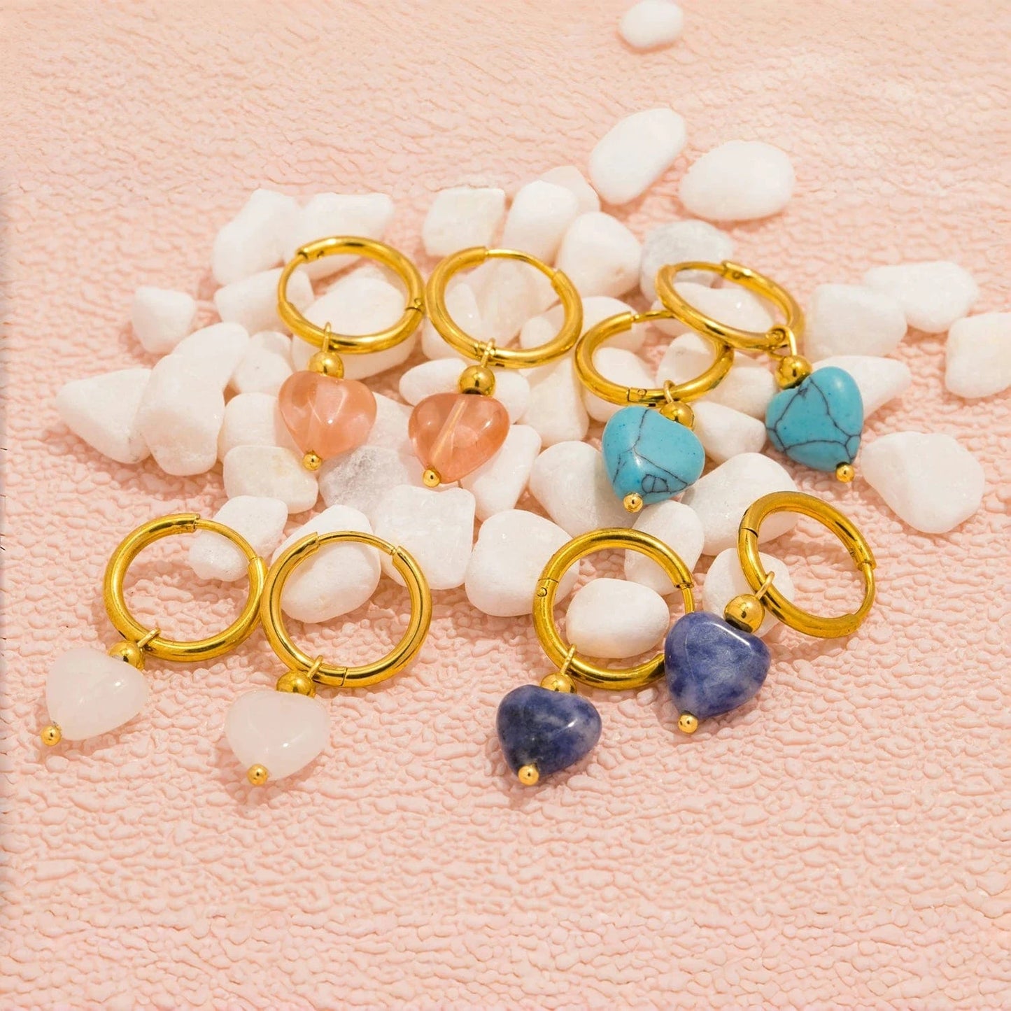 Pearlbud Earrings Gemheart Hoops