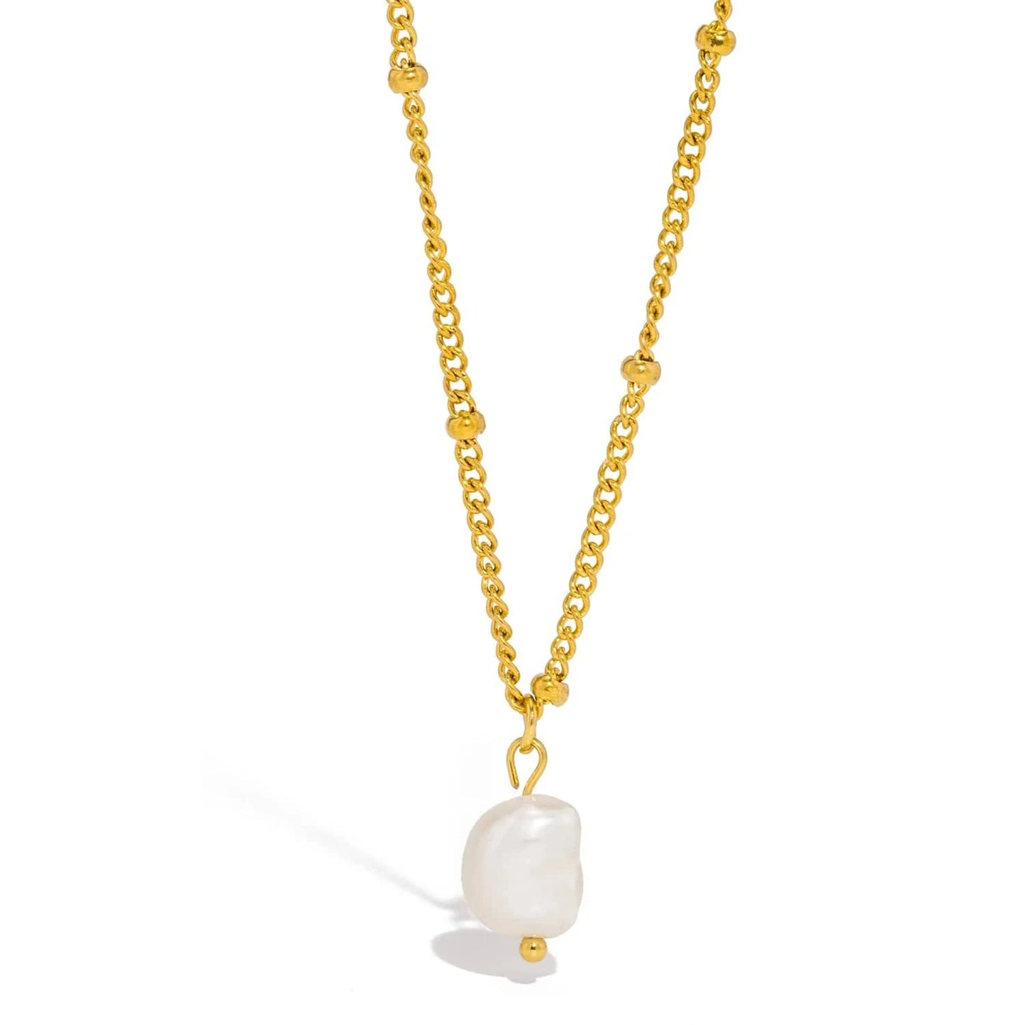 Pearlbud Necklace Gold Baroque Pearl Necklace