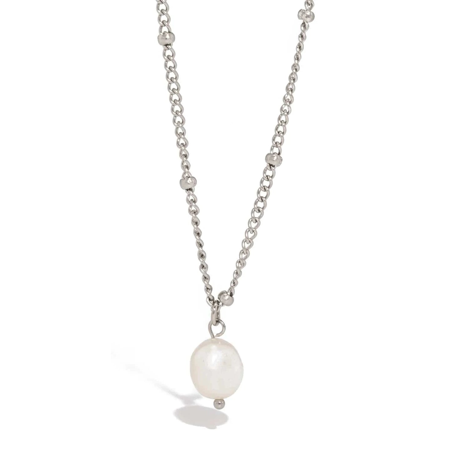 Pearlbud Necklace Silver Baroque Pearl Necklace