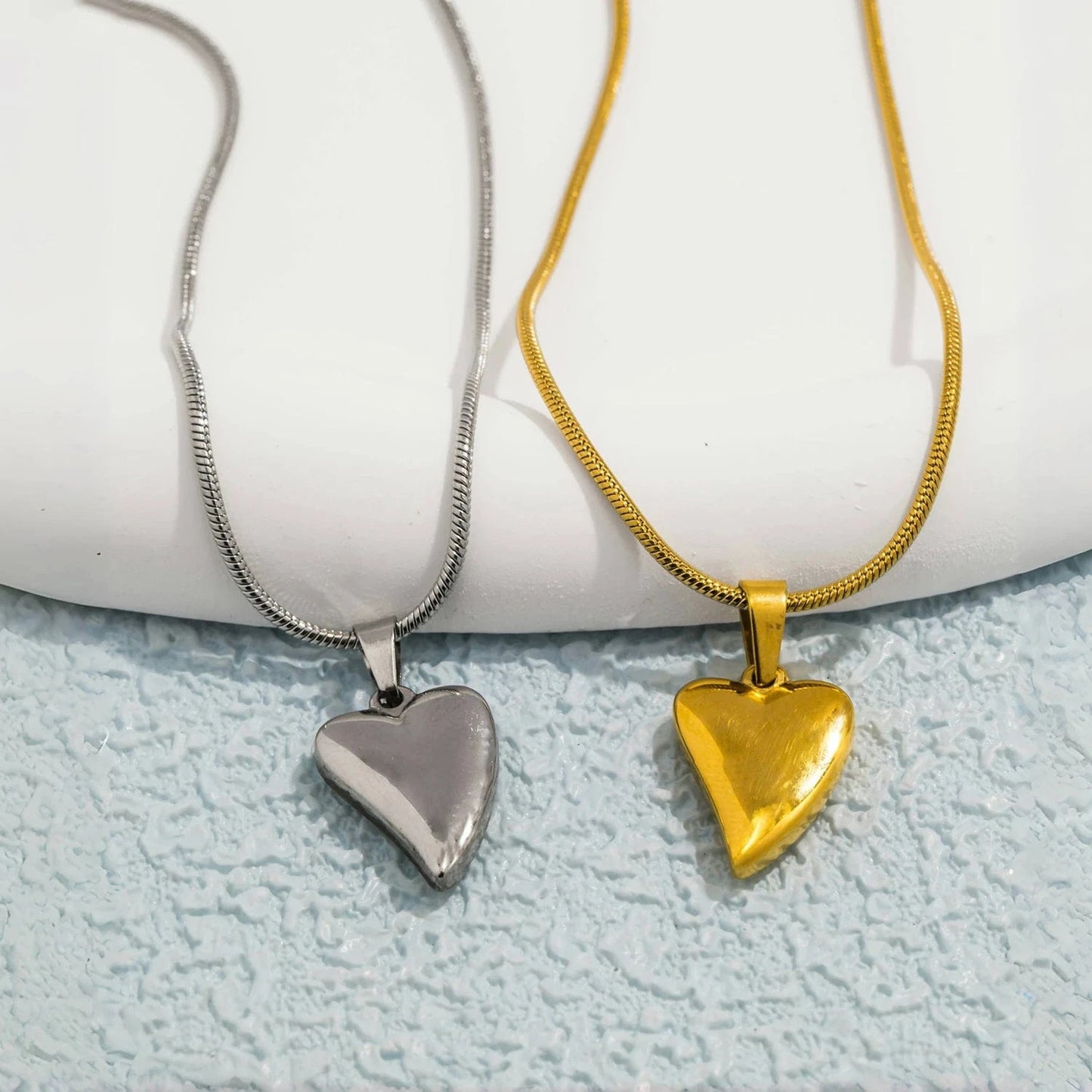 Pearlbud Necklace Silver Beloved Heart Necklace