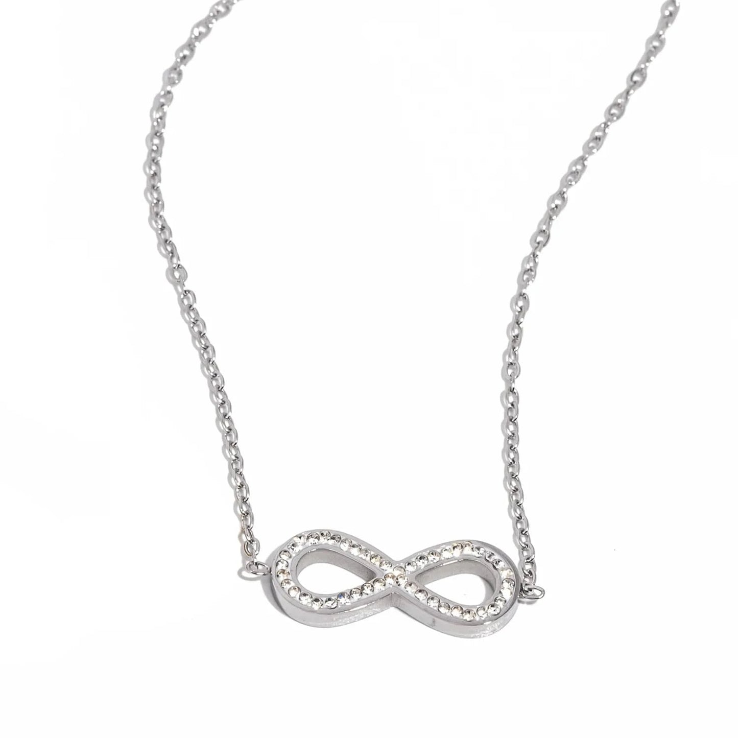 Pearlbud Necklace Silver Infinite Sparkle Necklace