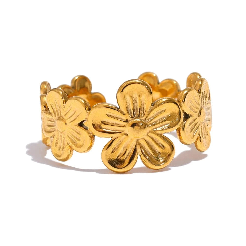 Pearlbud Rings Gold Daisy Chain Ring