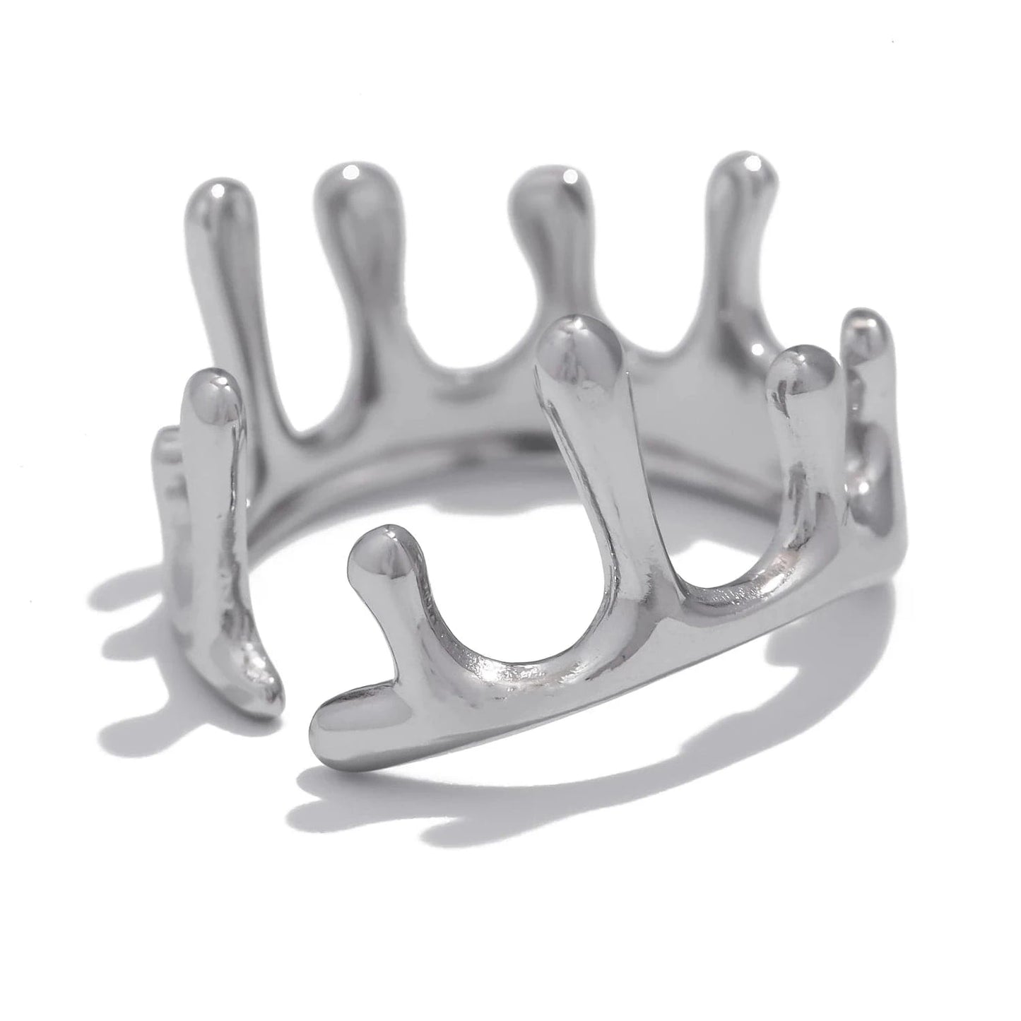 Pearlbud Rings Silver Royal Crown Ring