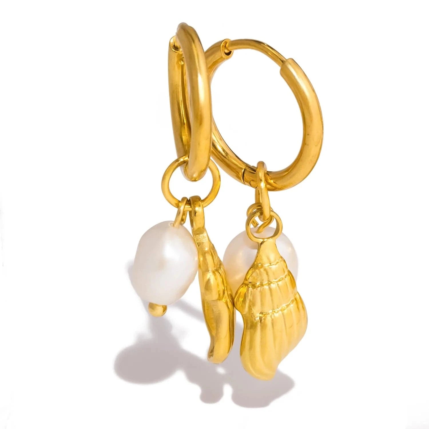 Pearlbud Earrings Conch Tidal Treasures Hoops
