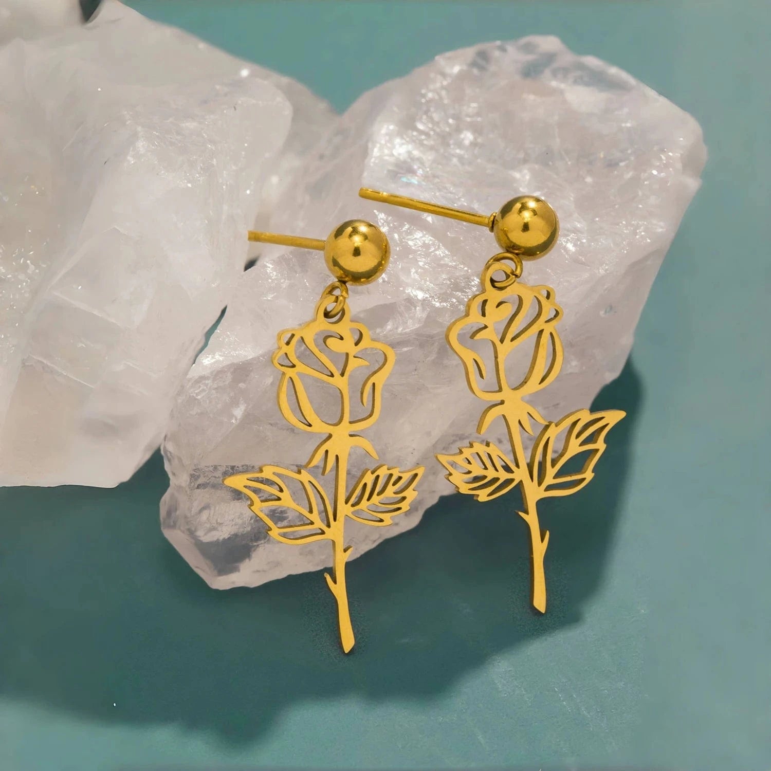 Pearlbud Earrings Gold Golden Bloom Drops