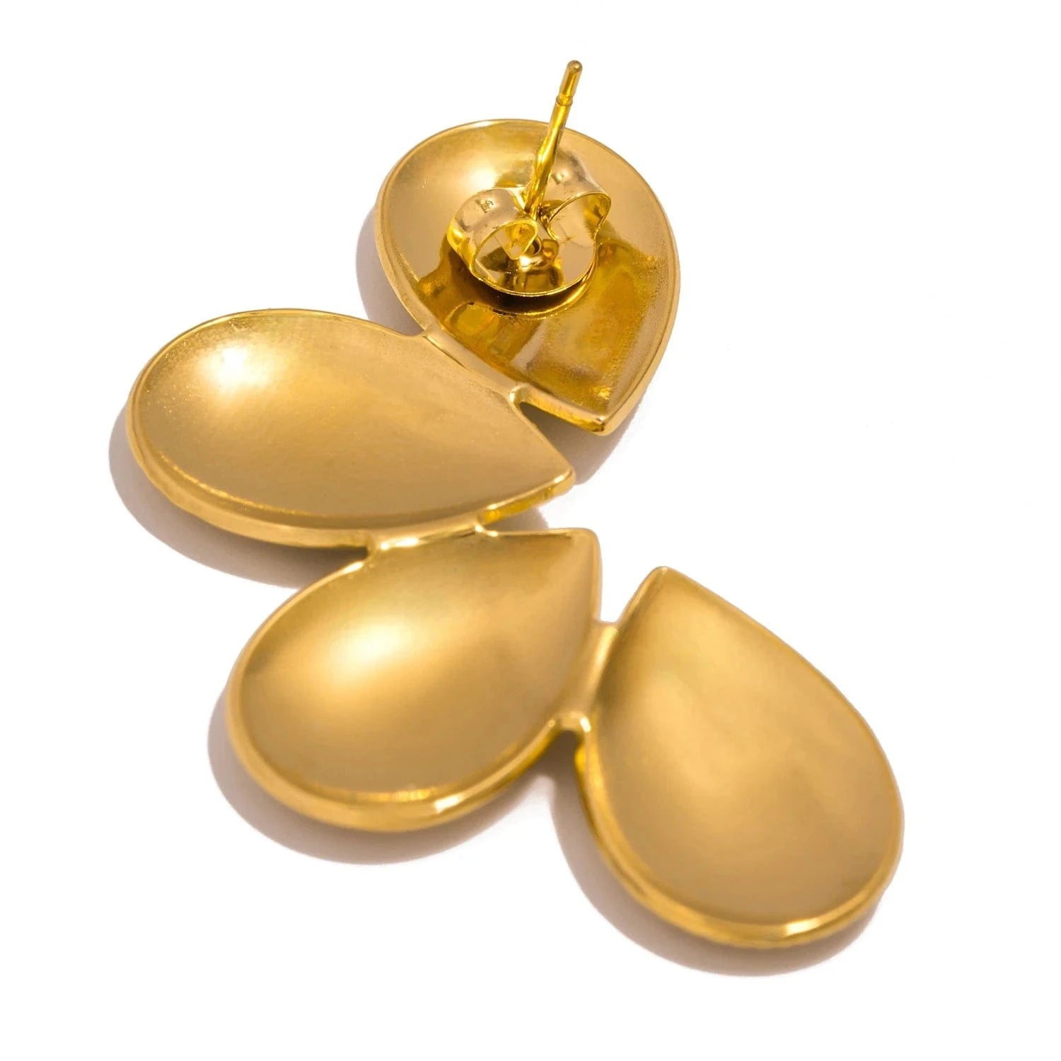 Pearlbud Earrings Gold Petal Bloom Earrings