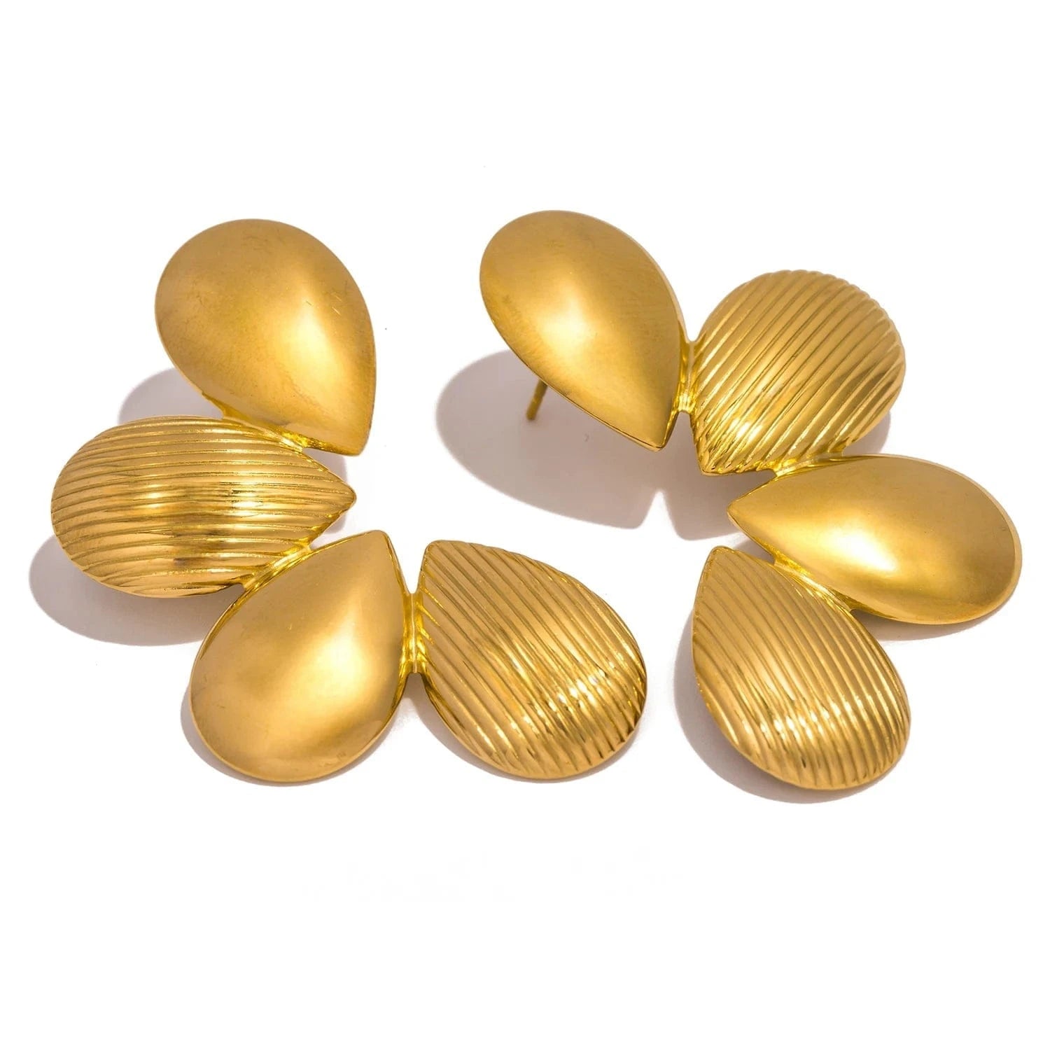Pearlbud Earrings Gold Petal Bloom Earrings