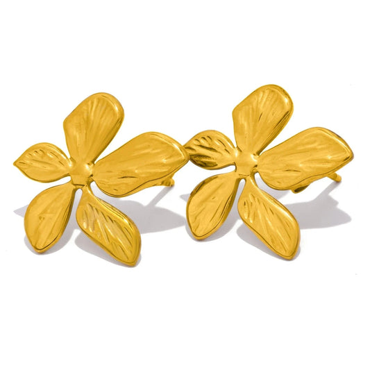 Pearlbud Earrings Gold Petala Studs
