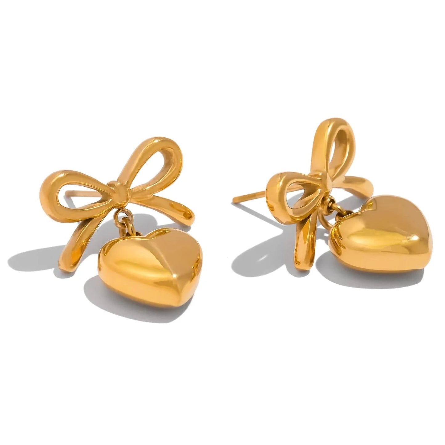 Pearlbud Earrings Gold Sweetheart Bow Earrings