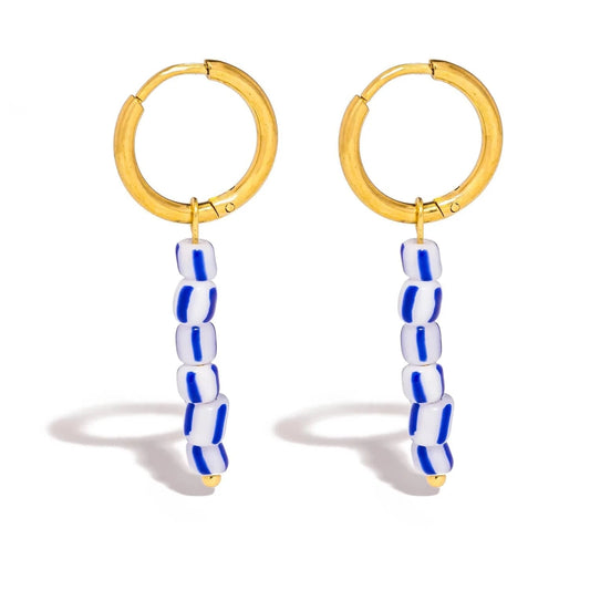 Pearlbud Earrings Mediterranean Blue Mediterranean Dream Hoops