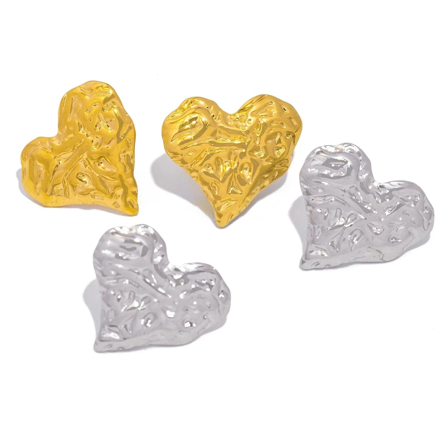 Pearlbud Earrings Molten Heart Studs