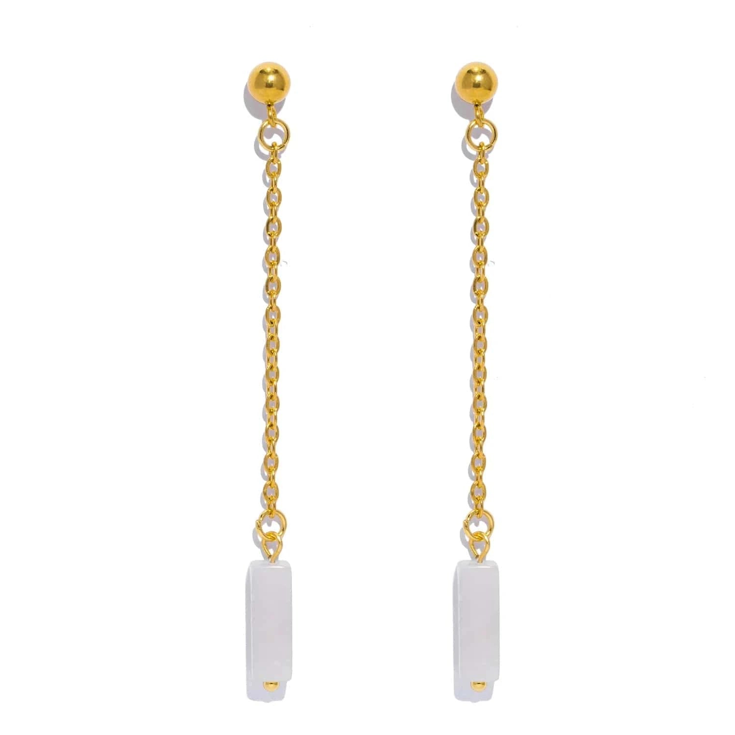 Pearlbud Earrings Moonstone White Sunset Whisper Earrings