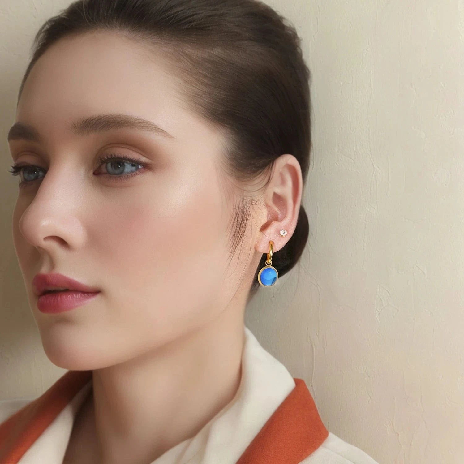 Pearlbud Earrings Ocean Droplet Hoops