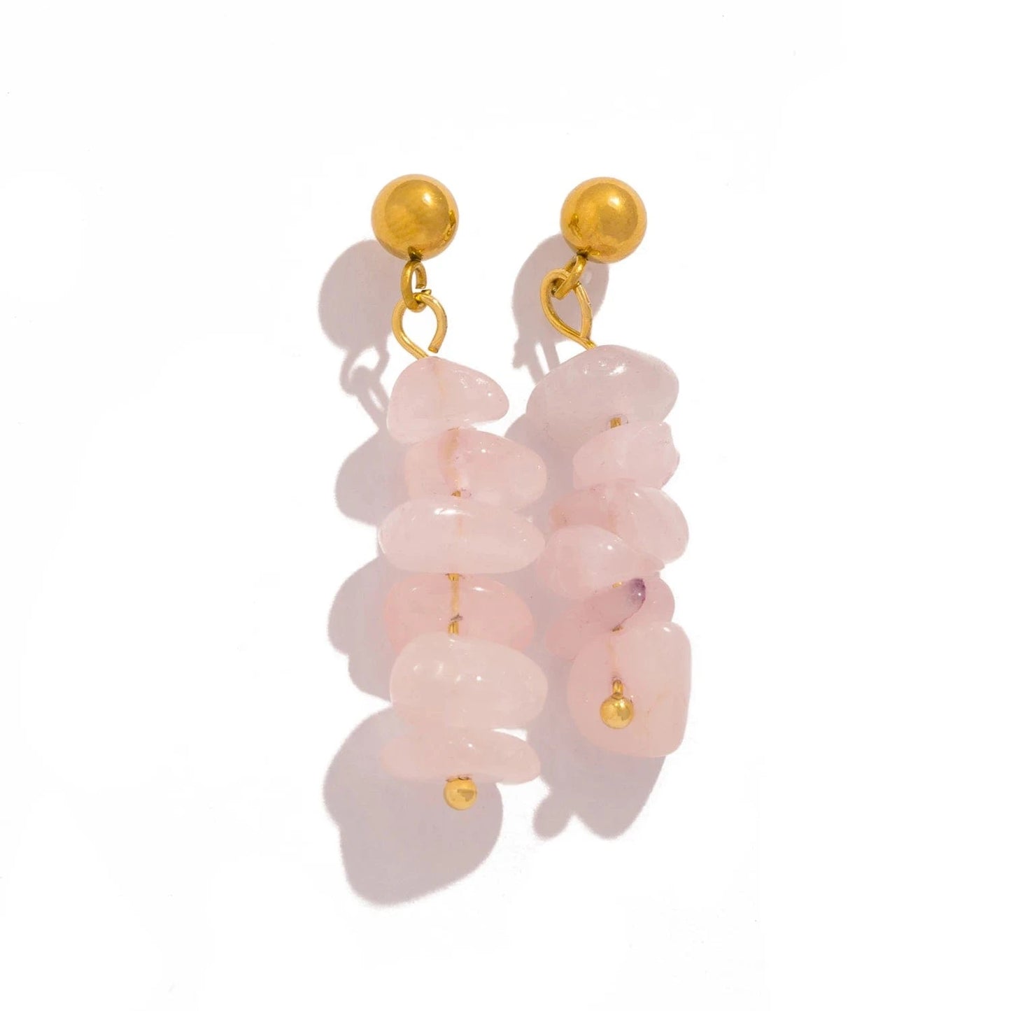 Pearlbud Earrings Pink The Aura Stack Drop Earrings