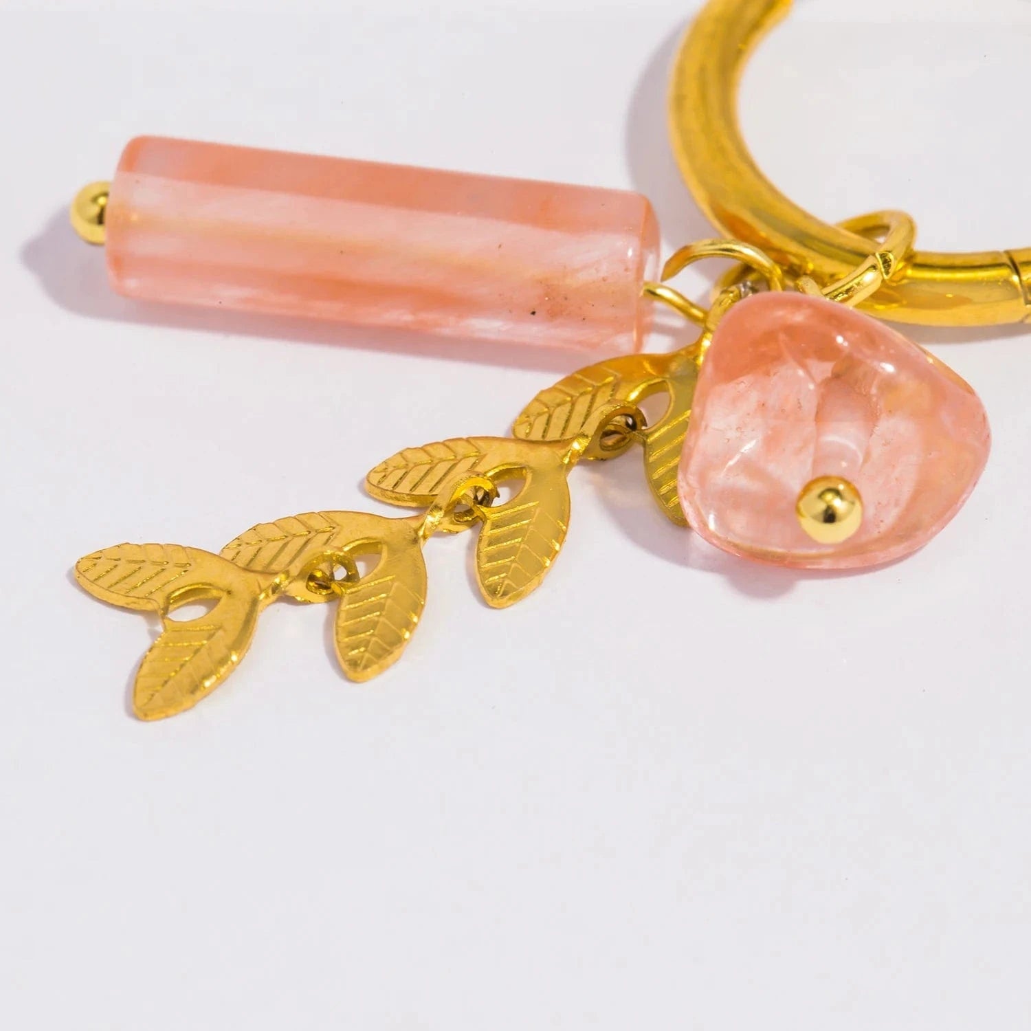Pearlbud Earrings Roseleaf Charm Hoops