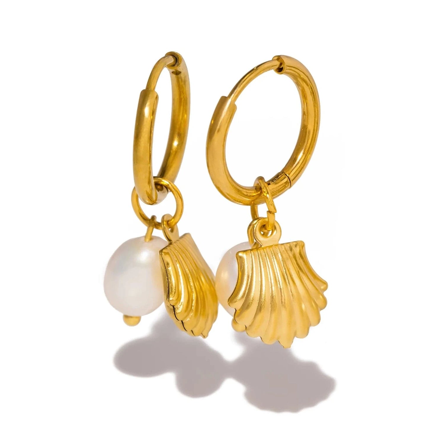 Pearlbud Earrings Shell Tidal Treasures Hoops