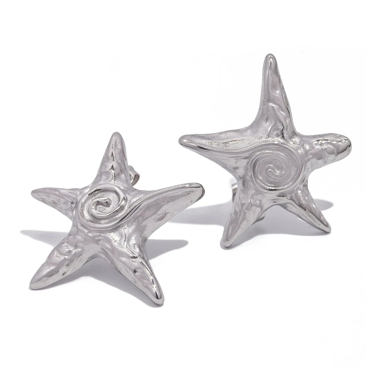 Pearlbud Earrings Silver Solara Star Studs