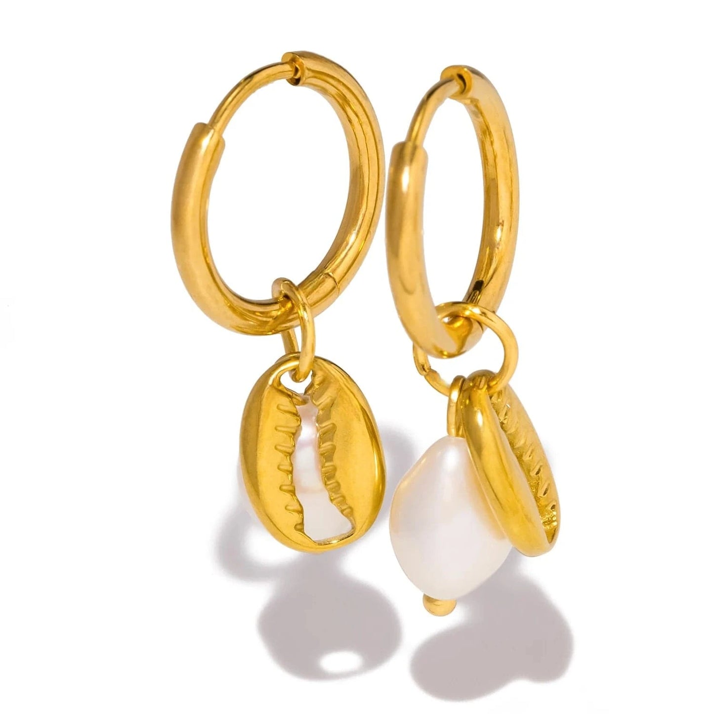 Pearlbud Earrings Small Conch Tidal Treasures Hoops