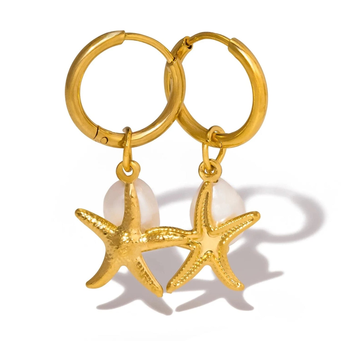 Pearlbud Earrings Starfish Tidal Treasures Hoops