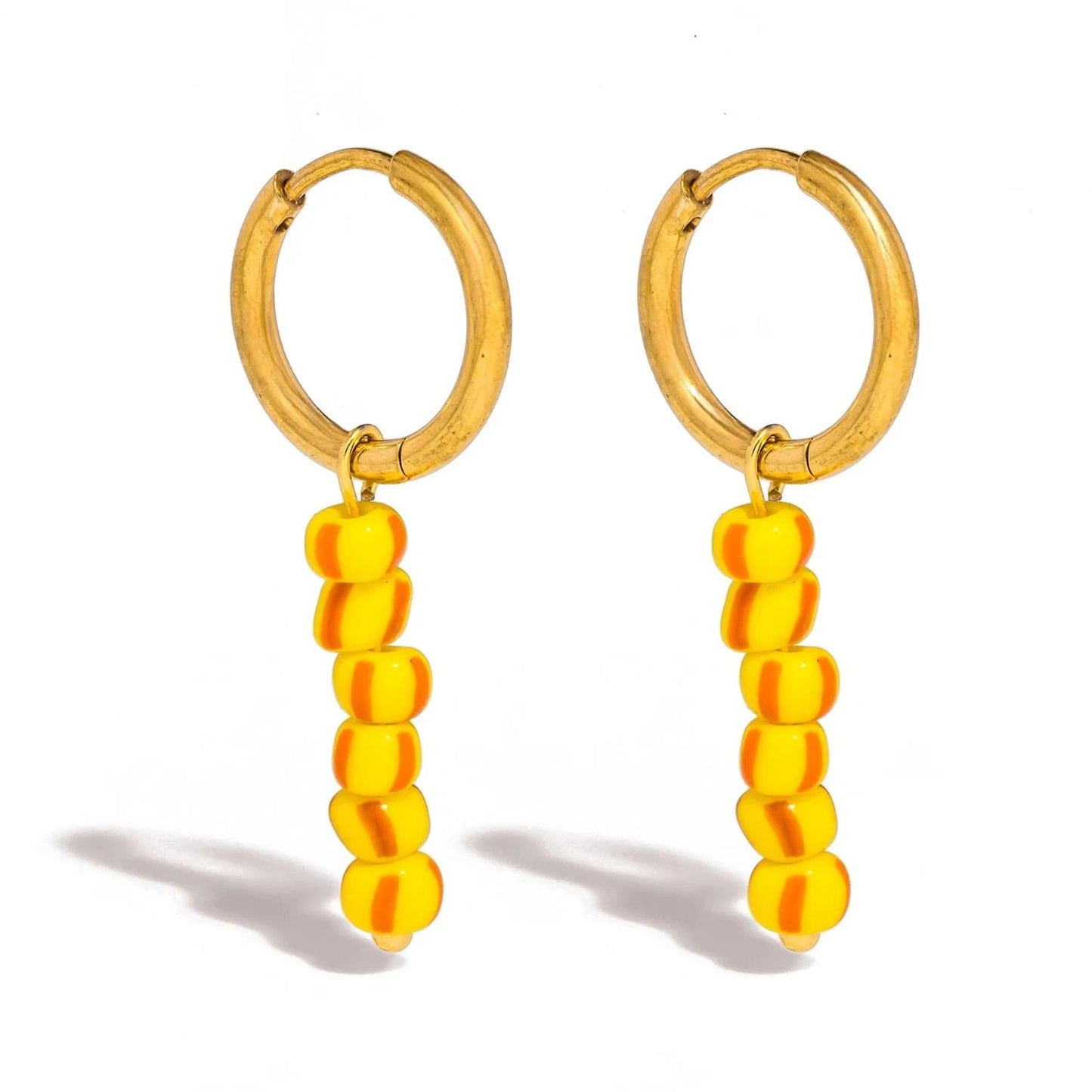 Pearlbud Earrings Sunshine Yellow Mediterranean Dream Hoops