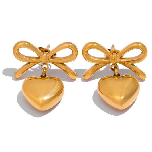 Pearlbud Earrings Sweetheart Bow Earrings