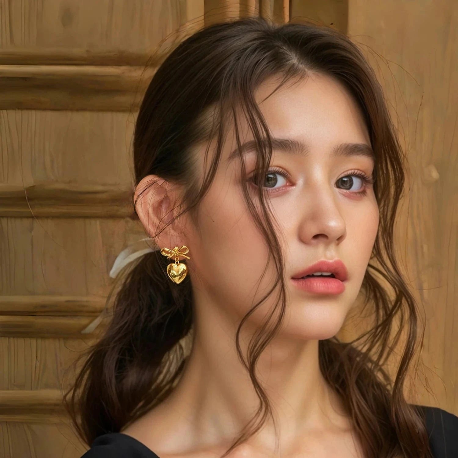 Pearlbud Earrings Sweetheart Bow Earrings