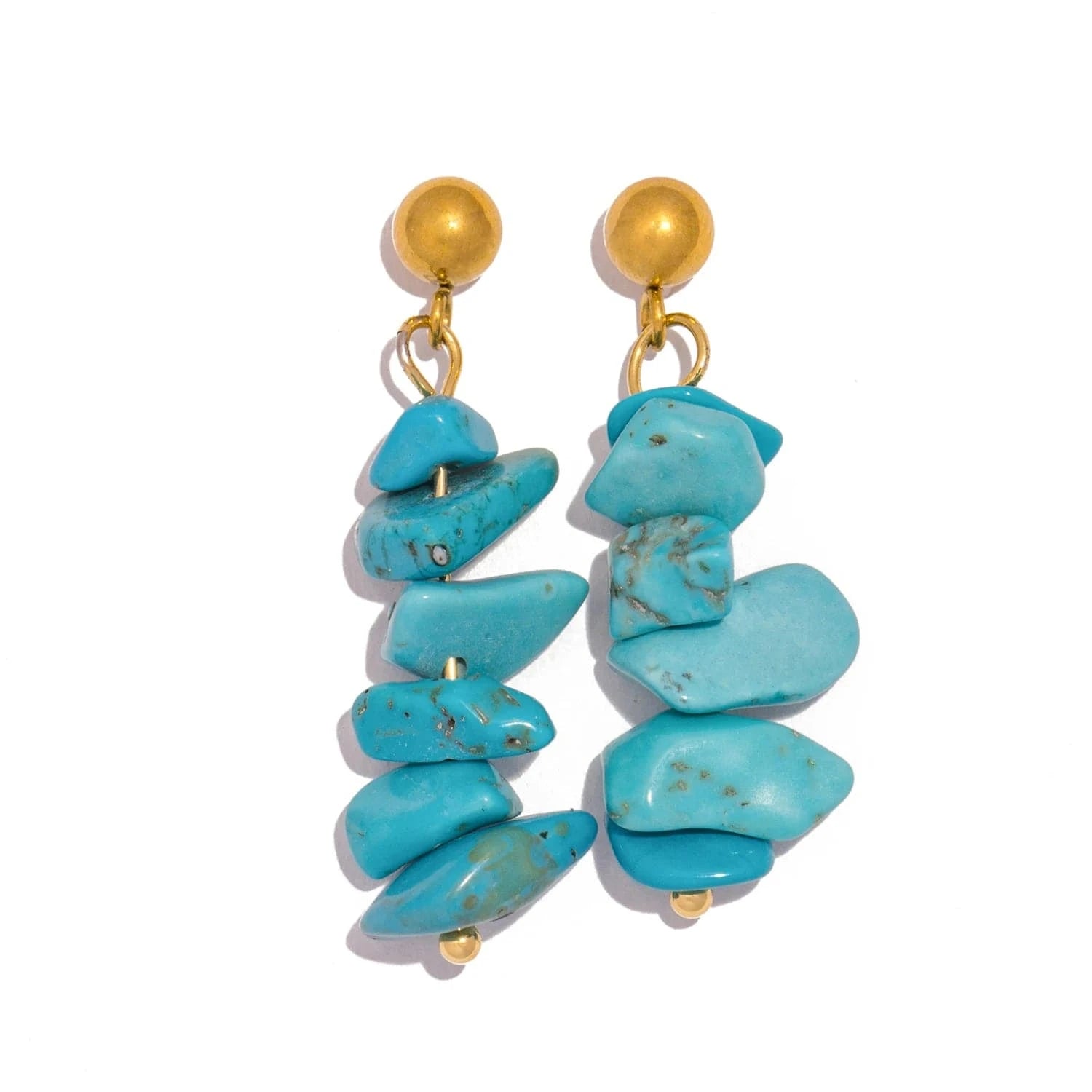 Pearlbud Earrings Teal The Aura Stack Drop Earrings
