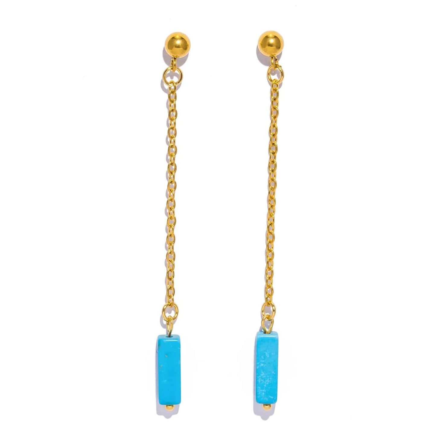 Pearlbud Earrings Turquoise Blue Sunset Whisper Earrings