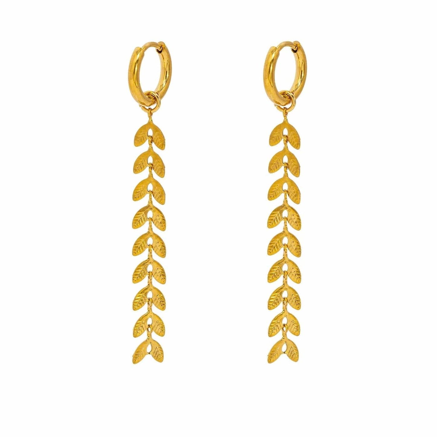 Pearlbud Earrings Vine Link Hoops
