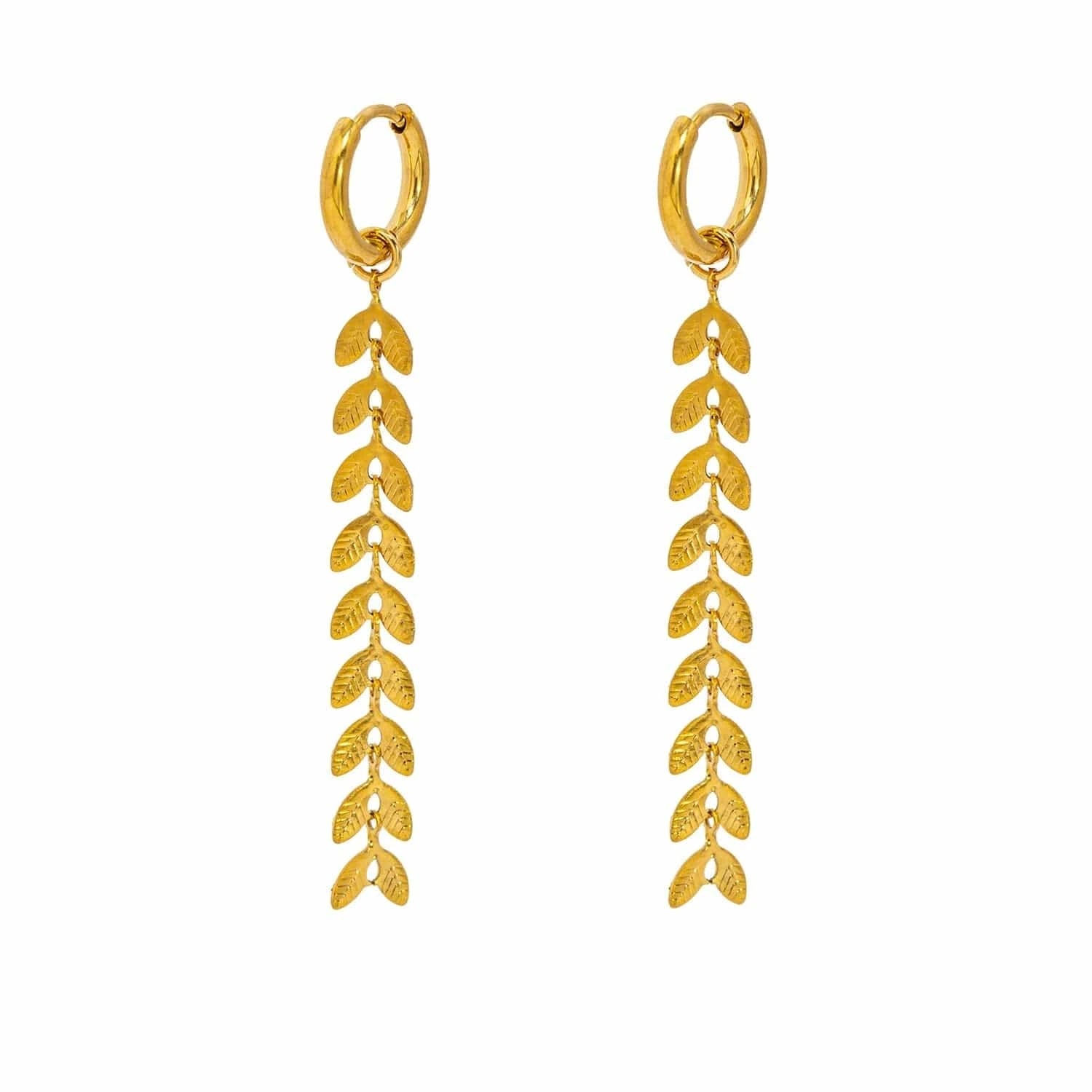 Pearlbud Earrings Vine Link Hoops