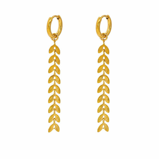 Pearlbud Earrings Vine Link Hoops