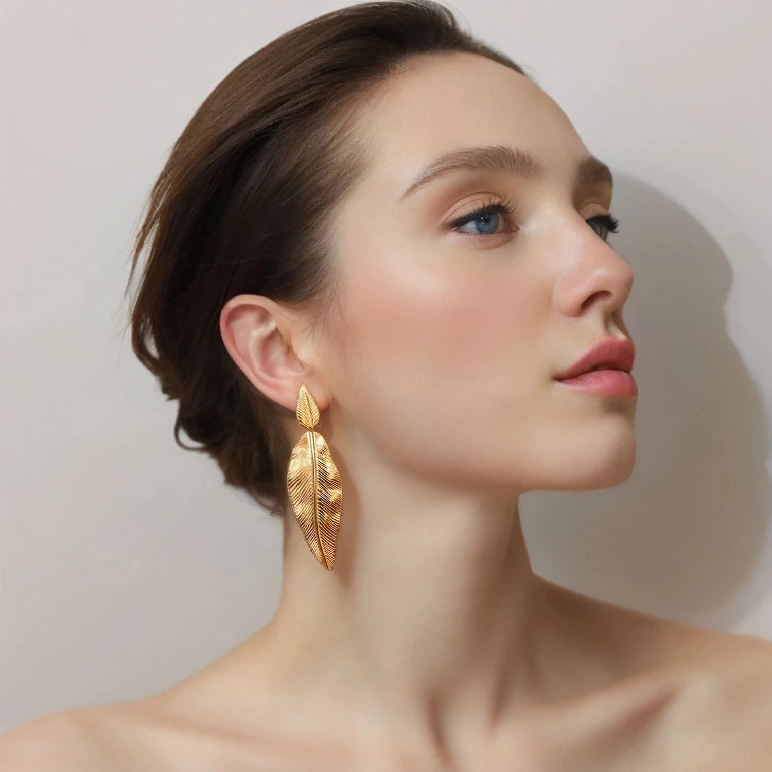 Pearlbud Earrings Warm Gold Palm Drift Drops