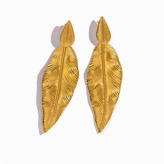 Pearlbud Earrings Warm Gold Palm Drift Drops