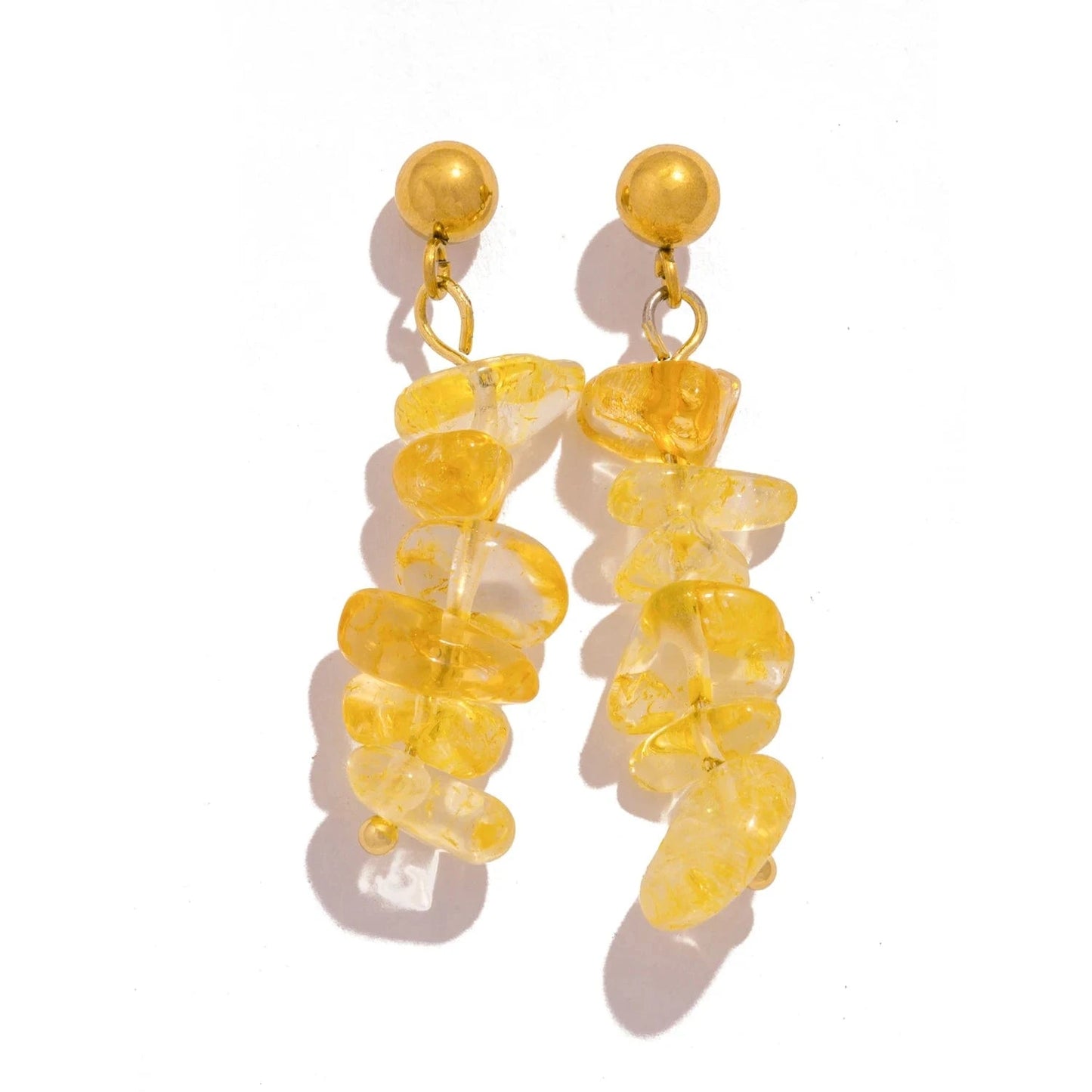 Pearlbud Earrings Yellow The Aura Stack Drop Earrings