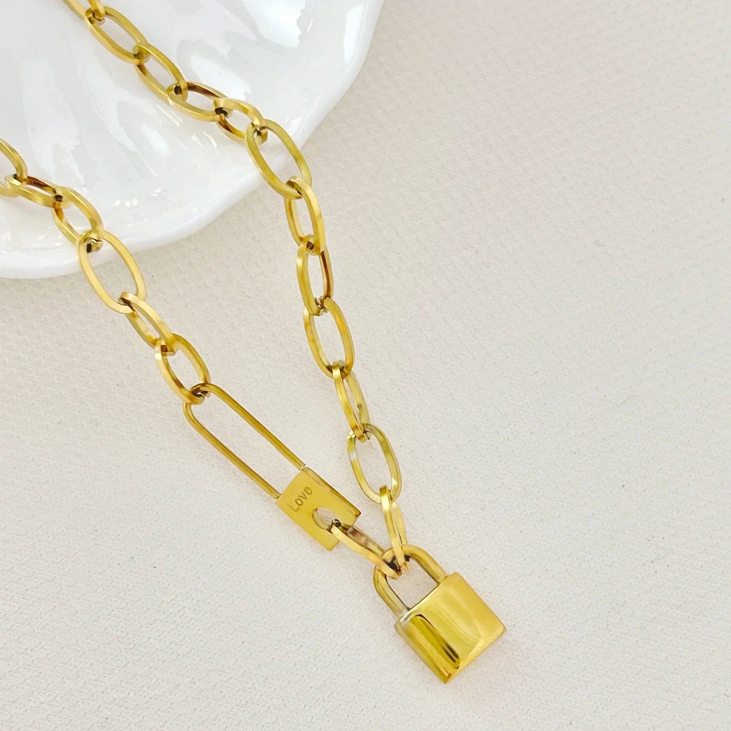 Pearlbud Necklace Gold Love Lock Legacy Necklace
