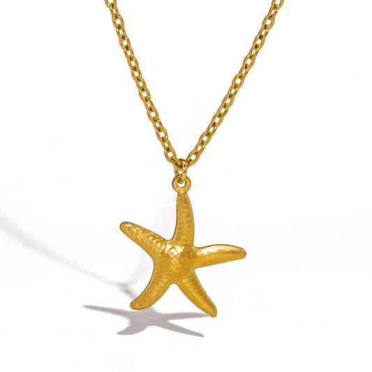 Pearlbud Necklace Gold Seastar Necklace