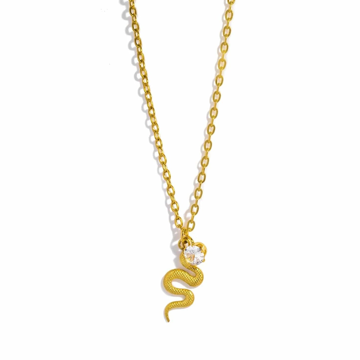 Pearlbud Necklace Gold Serpent Spark Necklace