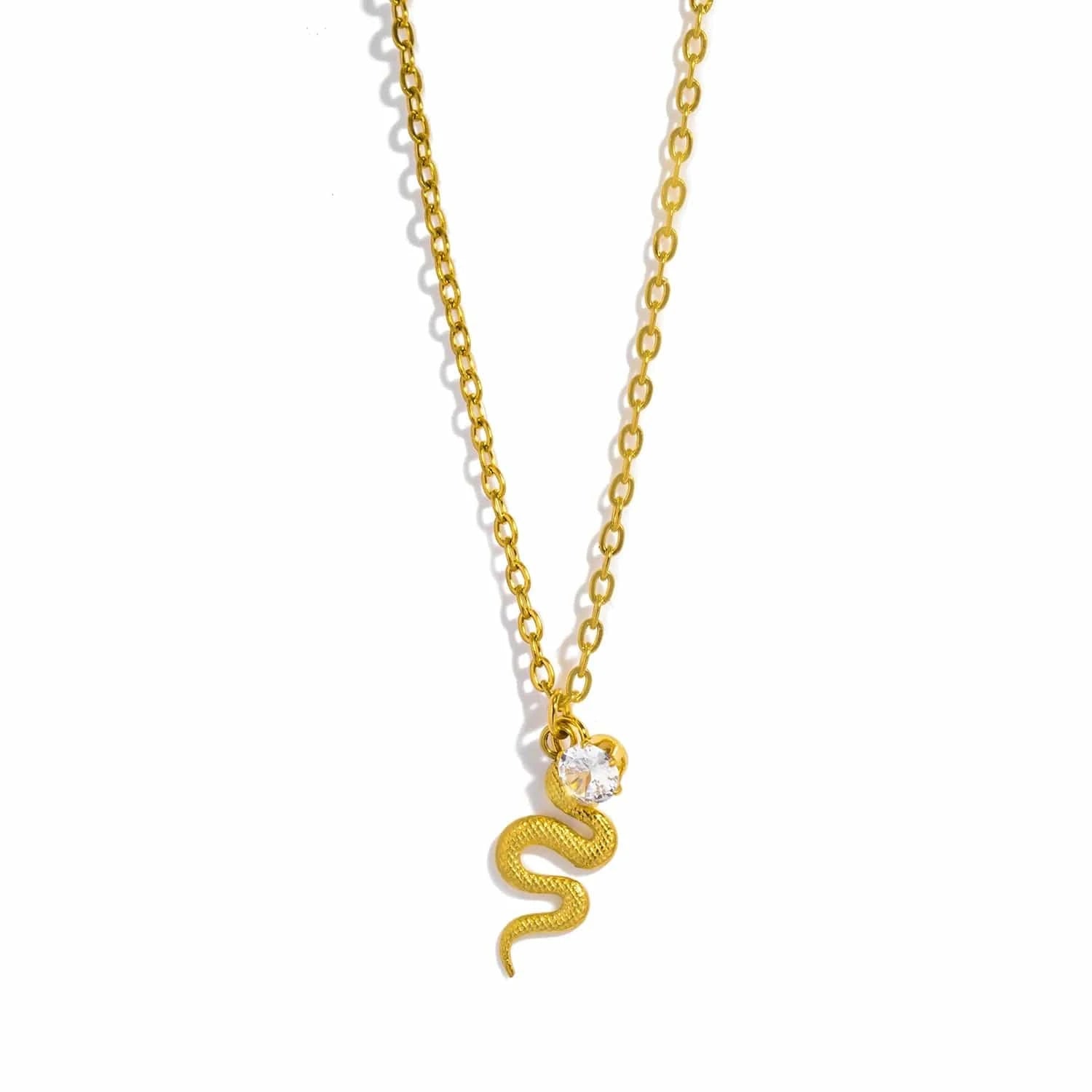 Pearlbud Necklace Gold Serpent Spark Necklace