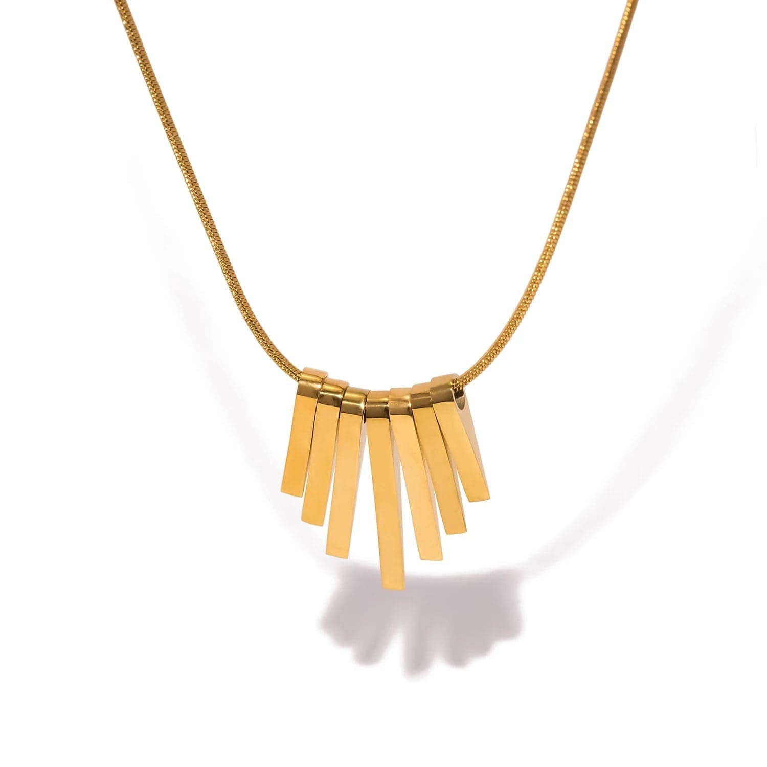 Pearlbud Necklace Gold Sunflare Bar Necklace