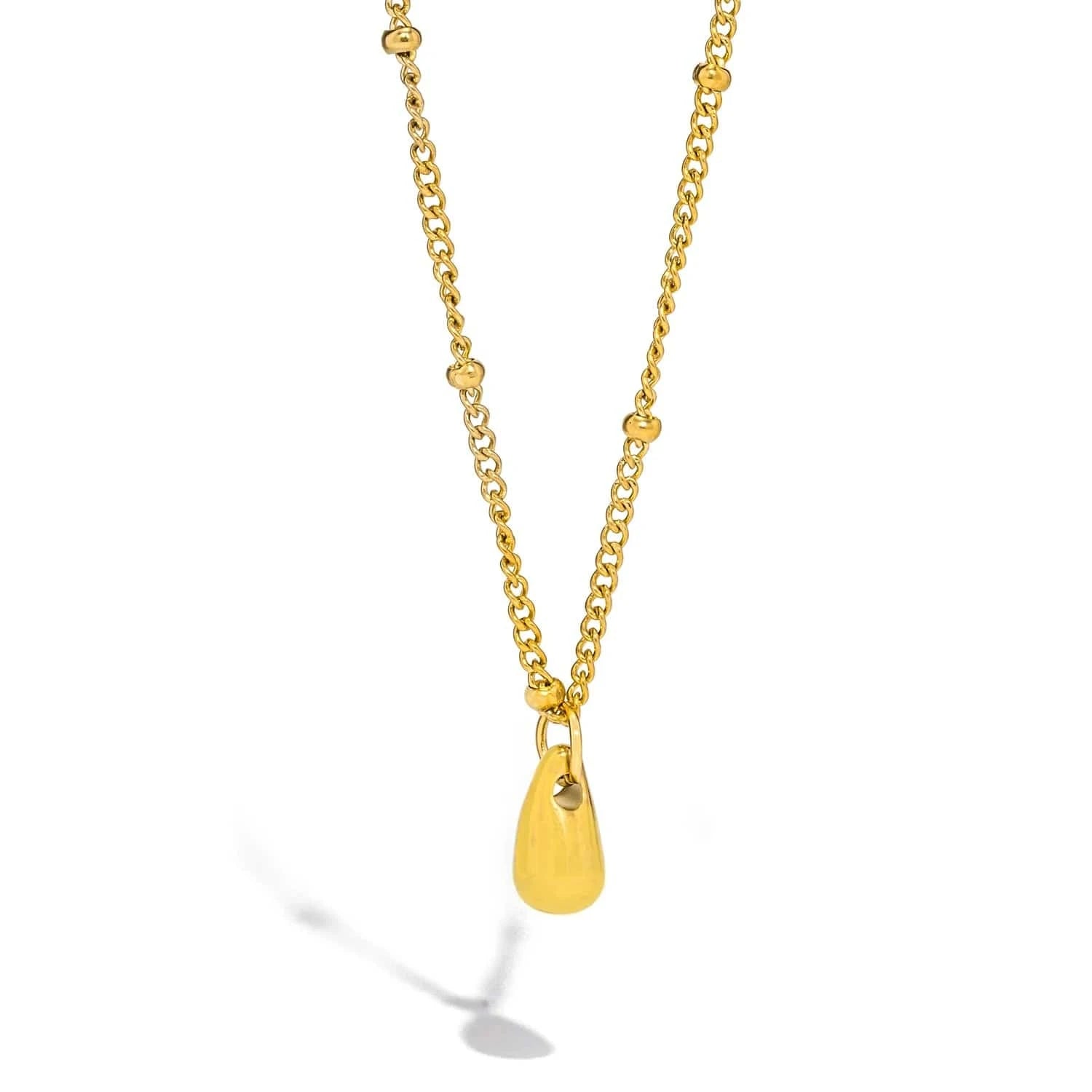 Pearlbud Necklace Gold Teardrop Necklace