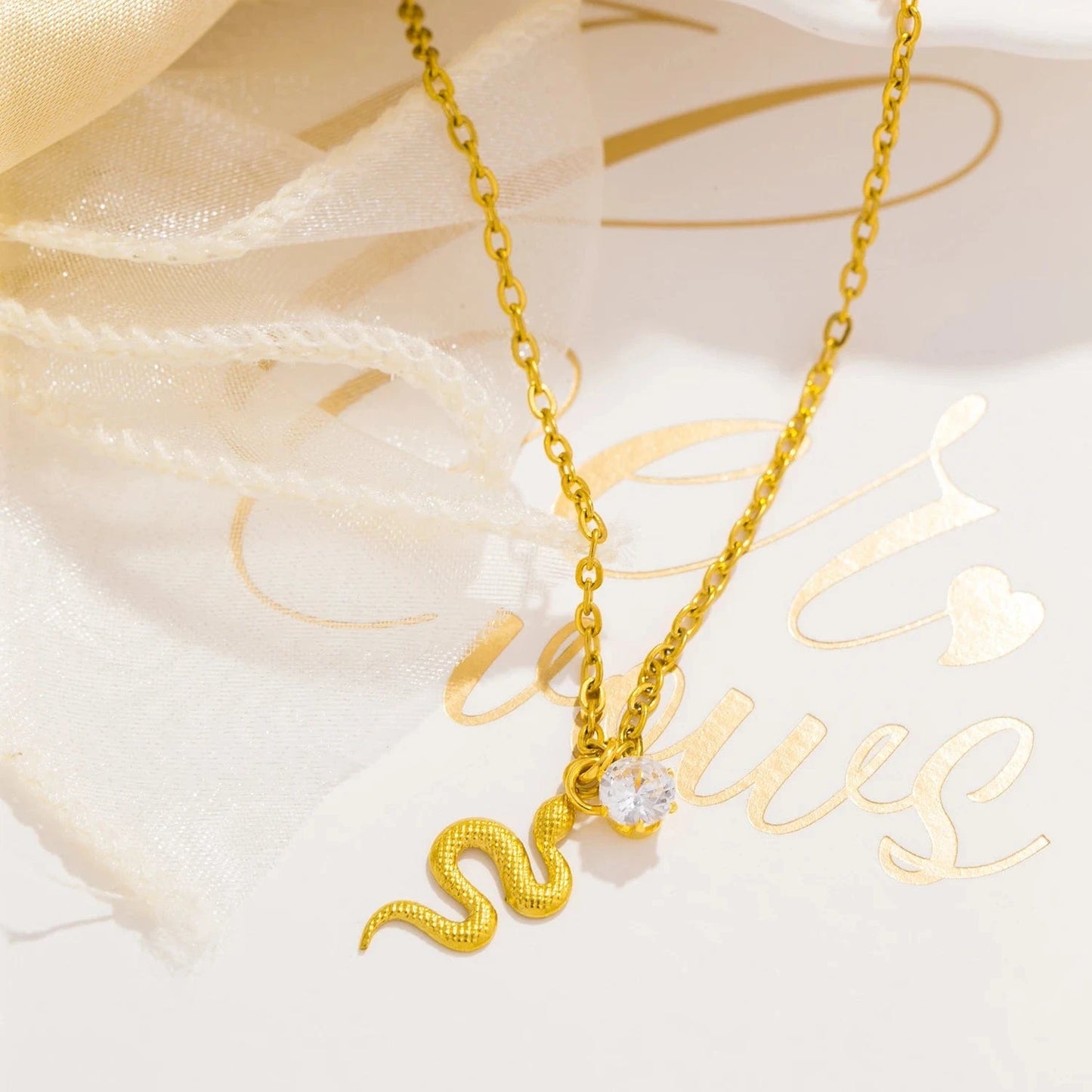 Pearlbud Necklace Serpent Spark Necklace