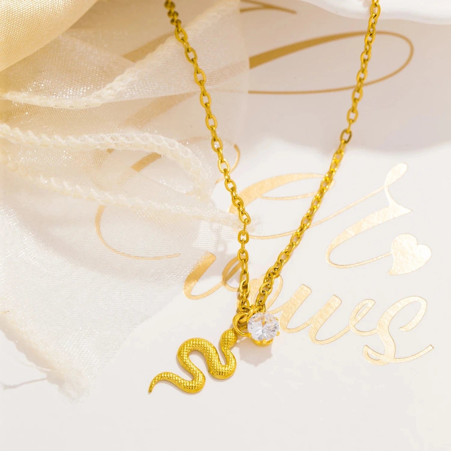 Pearlbud Necklace Serpent Spark Necklace
