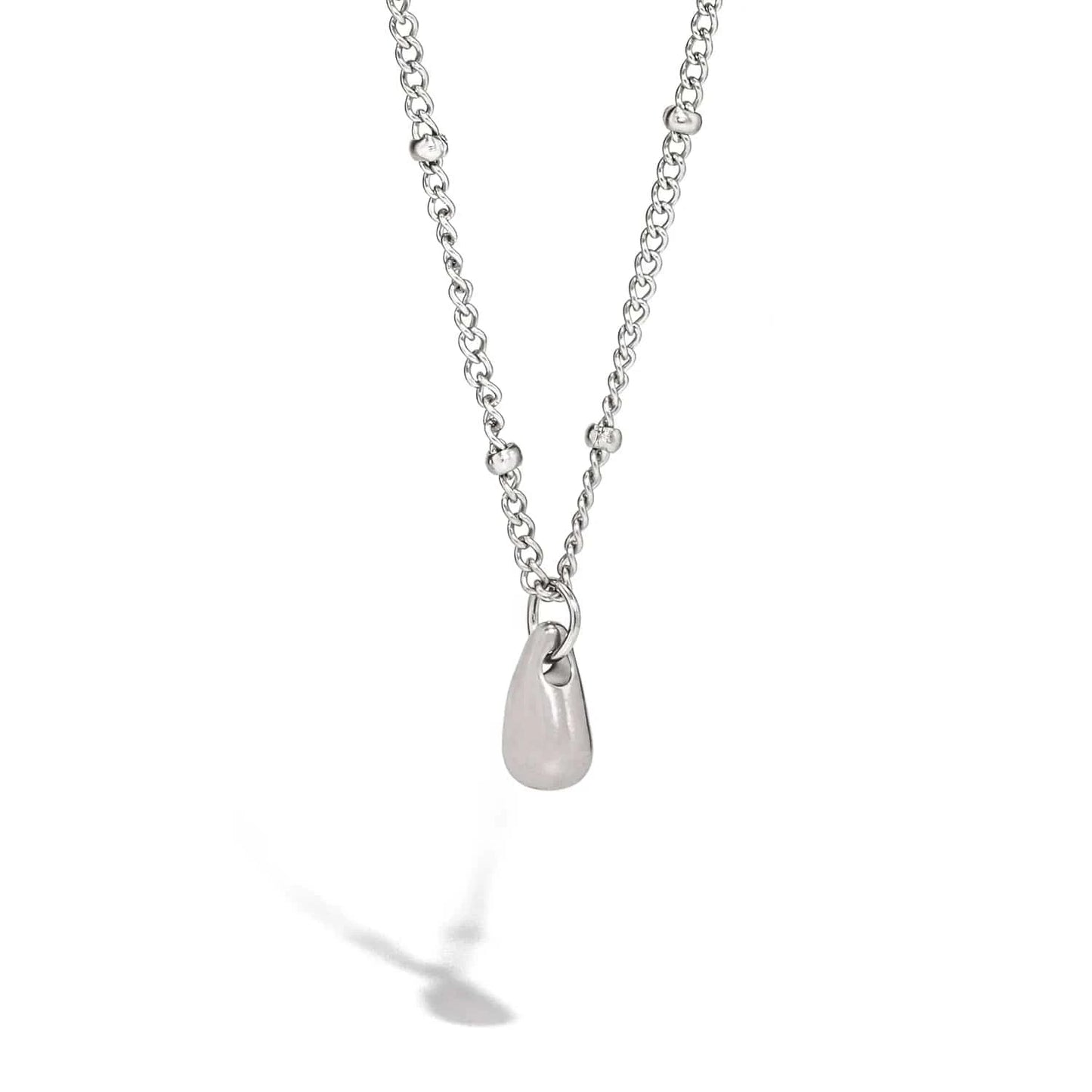 Pearlbud Necklace Silver Teardrop Necklace