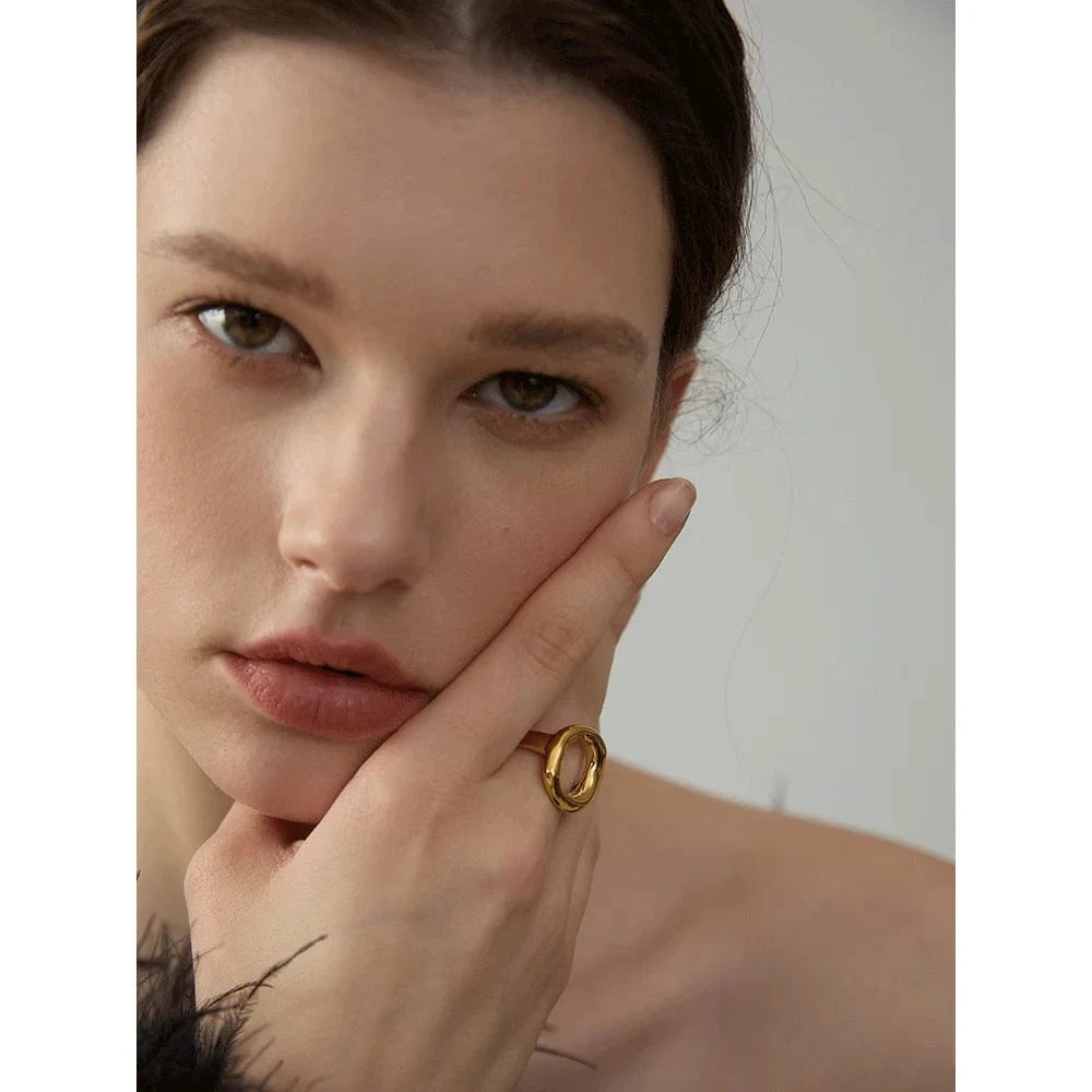 Pearlbud Rings Aura Open Circle Ring