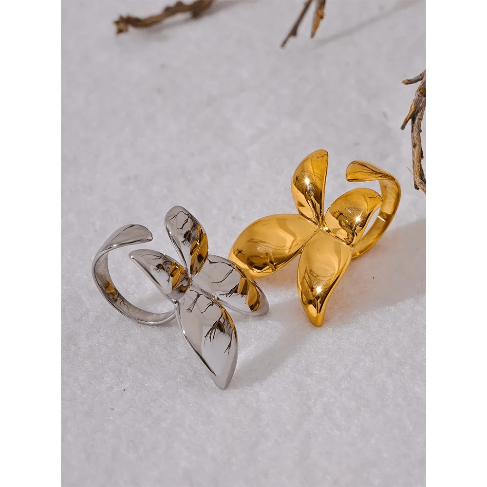 Pearlbud Rings Bold Butterfly Ring