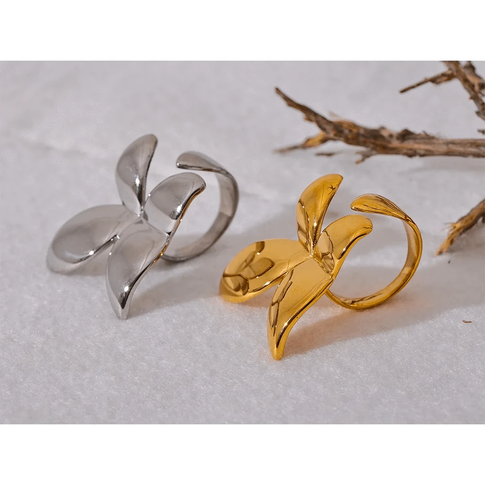 Pearlbud Rings Bold Butterfly Ring
