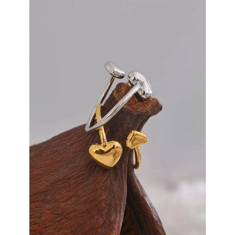 Pearlbud Rings Double Heart Ring