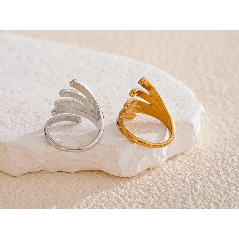 Pearlbud Rings Flowing Bands Ring