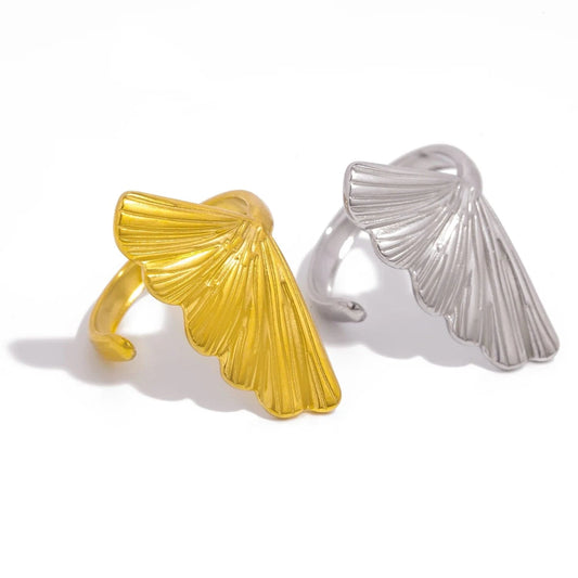 Pearlbud Rings Ginkgo Fan Ring