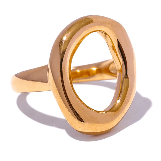 Pearlbud Rings Gold / 6 Aura Open Circle Ring